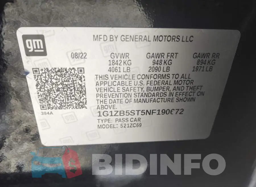 1G1ZB5ST5NF190672 Photo# 9