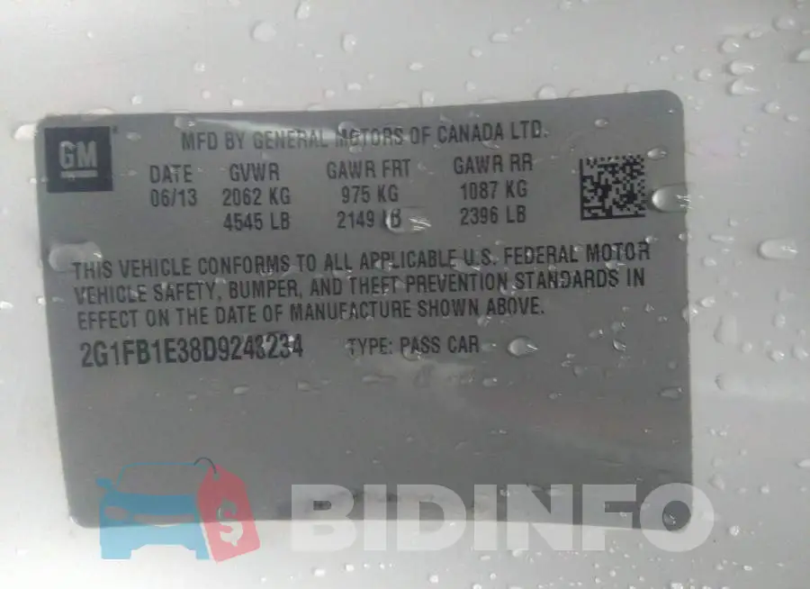 2G1FB1E38D9243234 Photo# 9