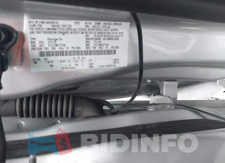 1FADP3K22GL329276 Photo# 8