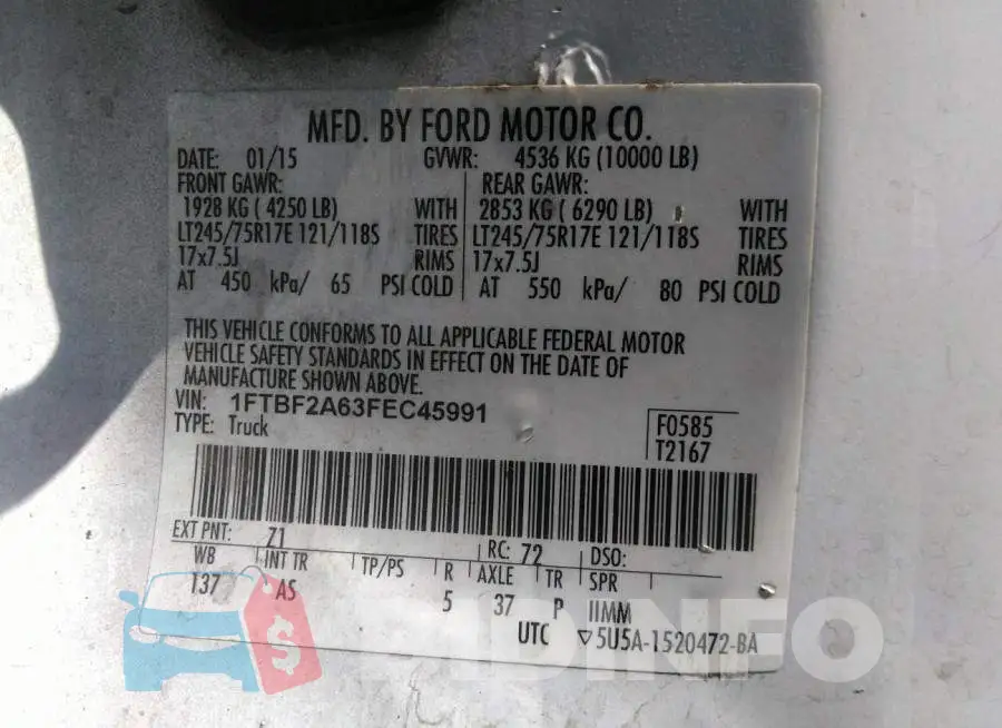 1FTBF2A63FEC45991 Photo# 9