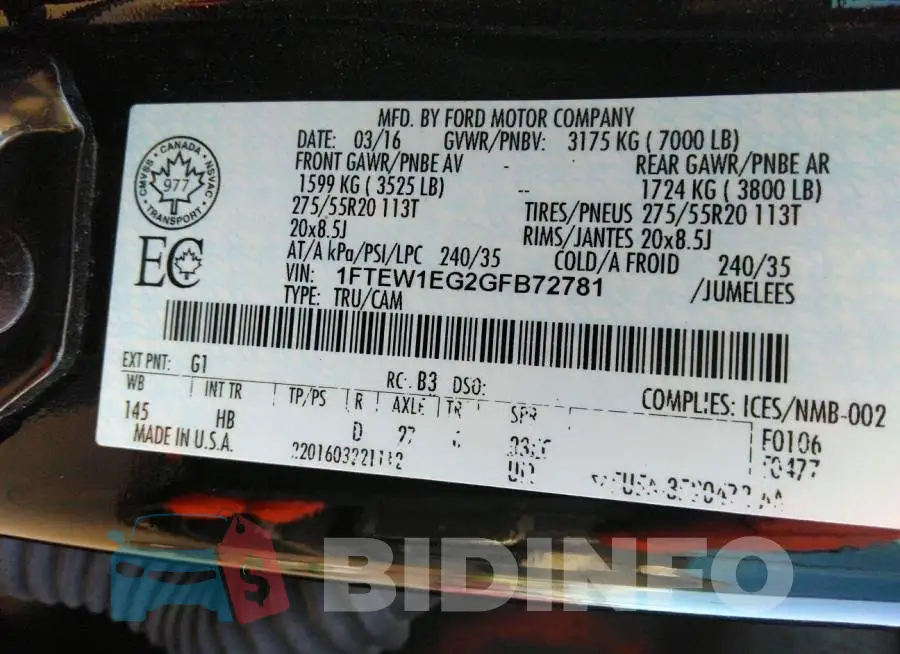 1FTEW1EG2GFB72781 Photo# 9