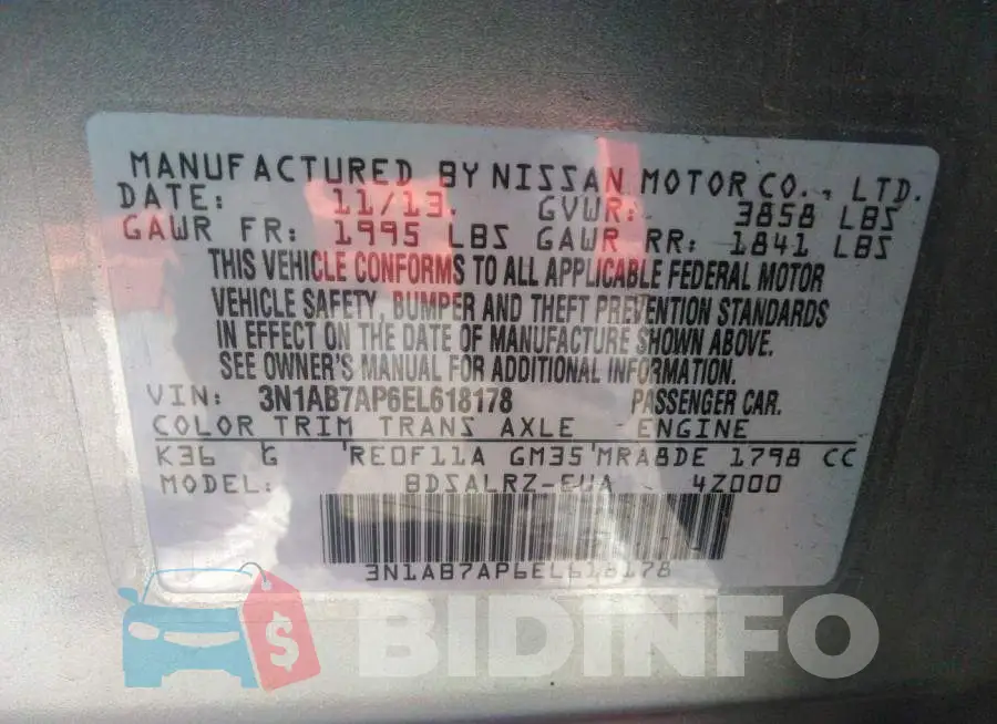 3N1AB7AP6EL618178 Photo# 9