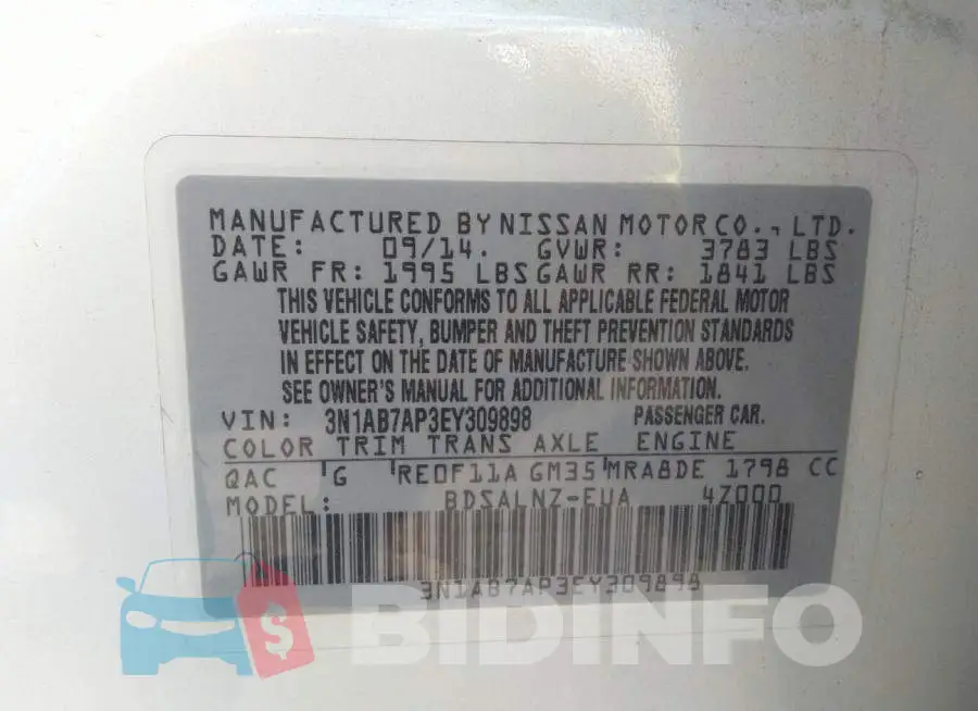 3N1AB7AP7HL650786 Photo# 9