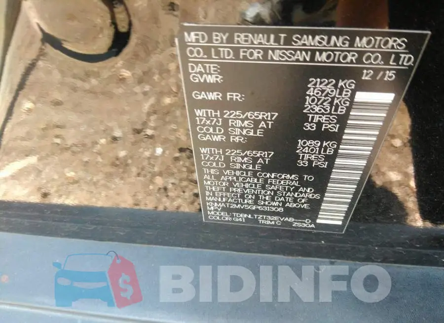 KNMAT2MV5GP631308 Photo# 9