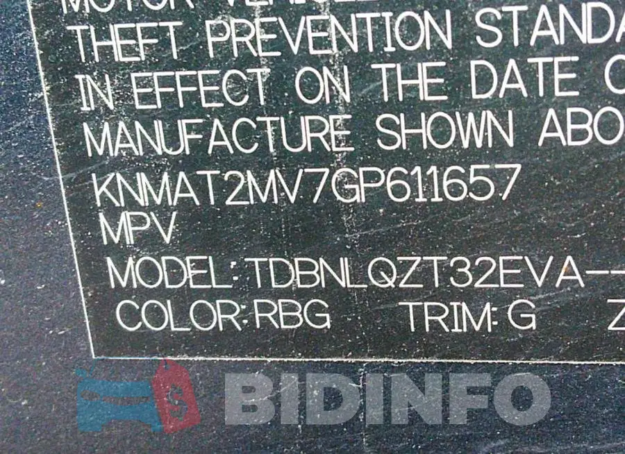 KNMAT2MV7GP611657 Photo# 9