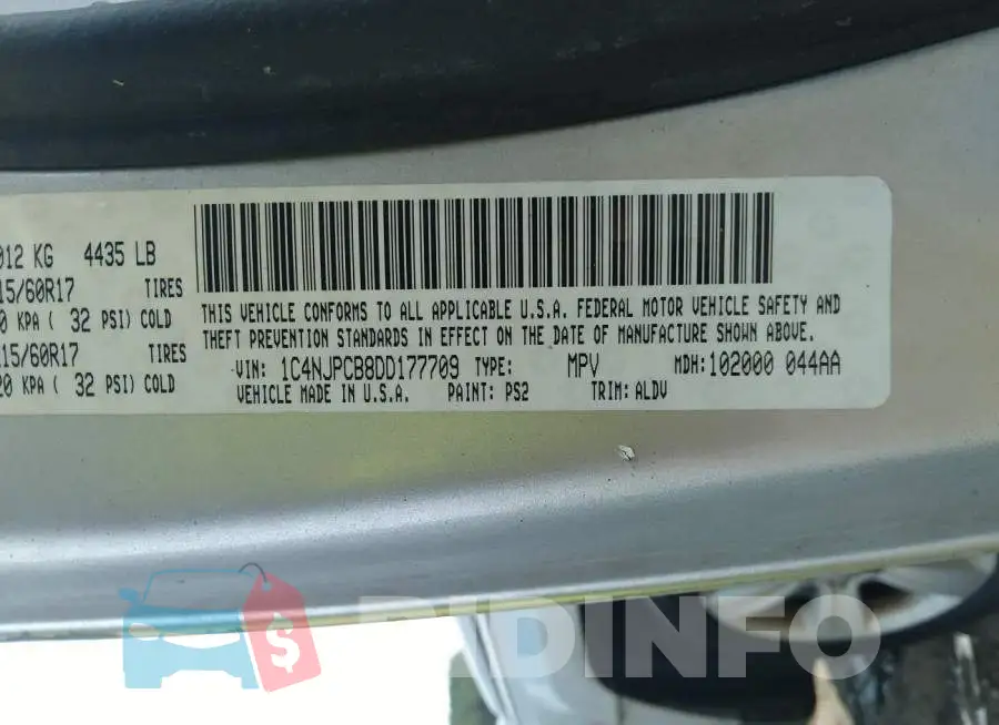 1C4NJPCB8DD177709 Photo# 9