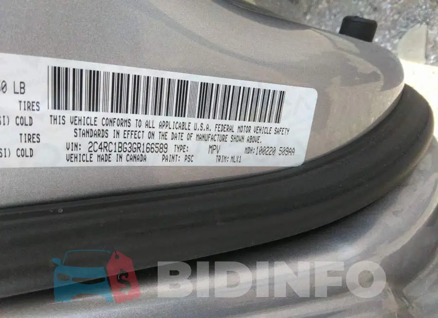 2C4RC1BG3GR166589 Photo# 9