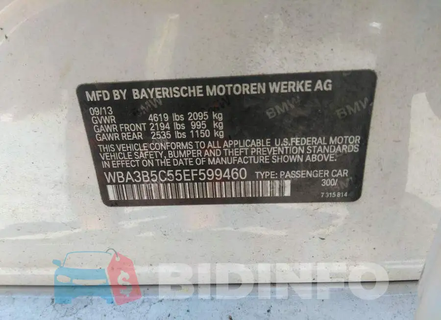 WBA3B5C55EF599460 Photo# 9