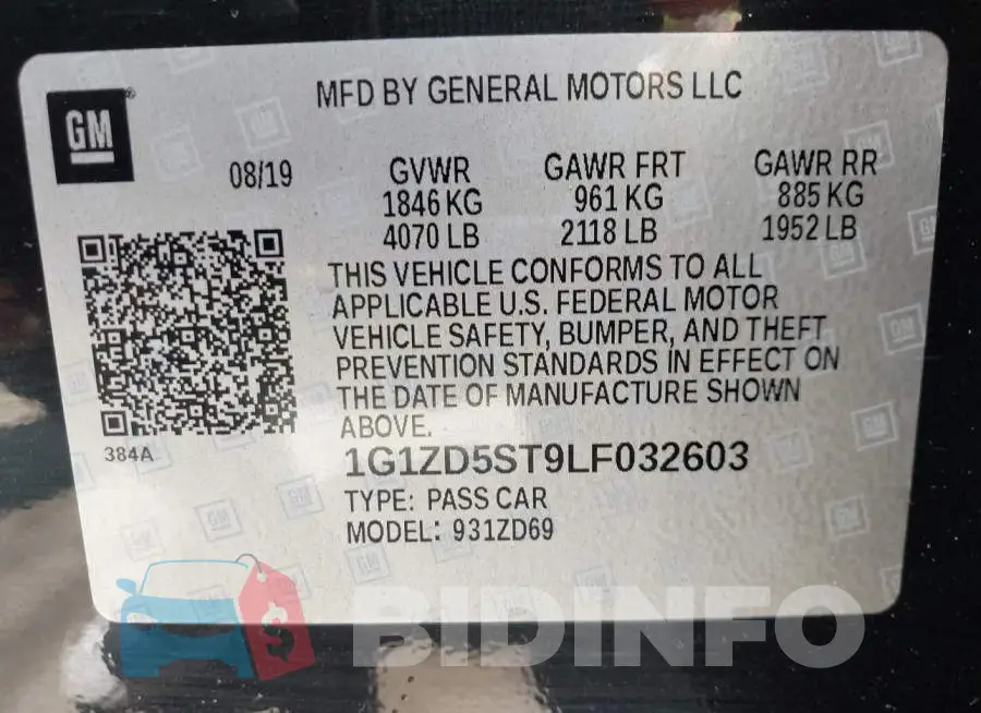 1G1ZD5ST9LF032603 Photo# 9
