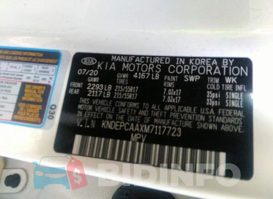 KNDEPCAAXM7117723 Photo# 9