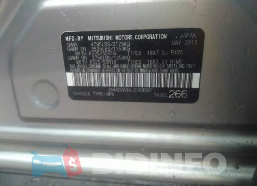 JA4AD2A34JZ068581 Photo# 9