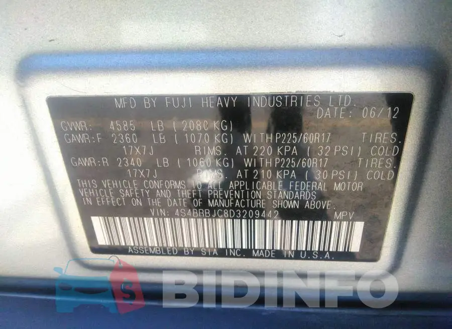 4S4BRBJC8D3209442 Photo# 9