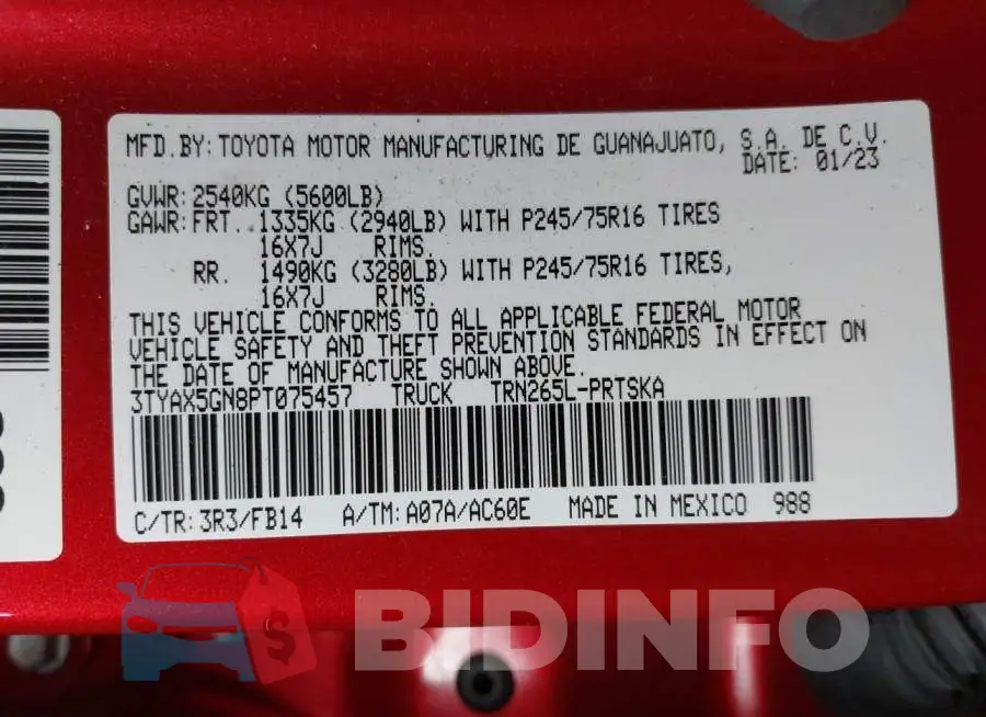 3TYAX5GN8PT075457 Photo# 9