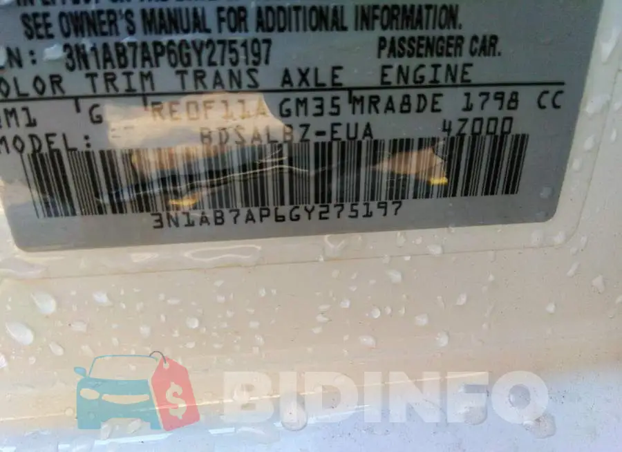 3N1AB7AP6GY275197 Photo# 9