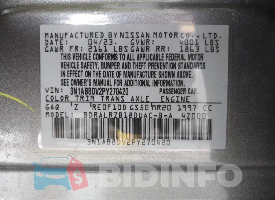 3N1AB8DV2PY270420 Photo# 9