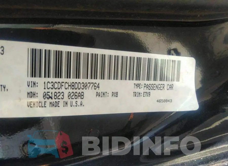 1C3CDFCH8DD307764 Photo# 9
