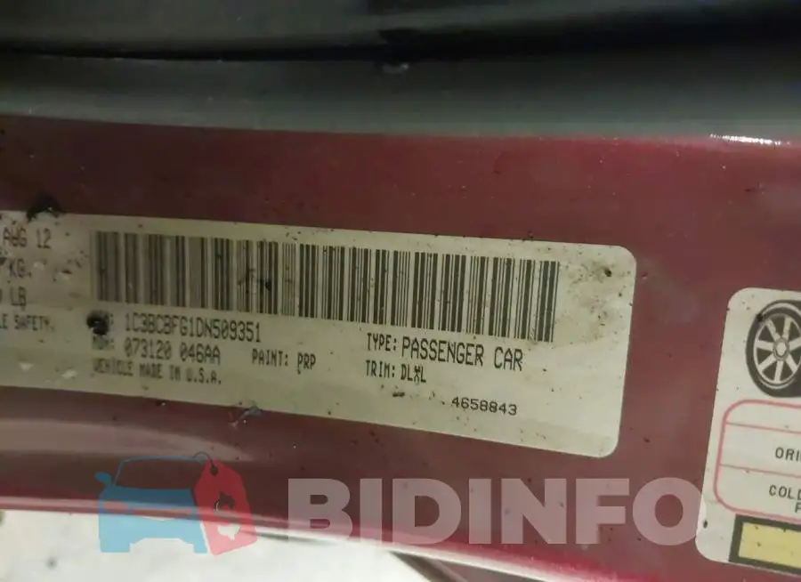 1C3BCBFG1DN509351 Photo# 9