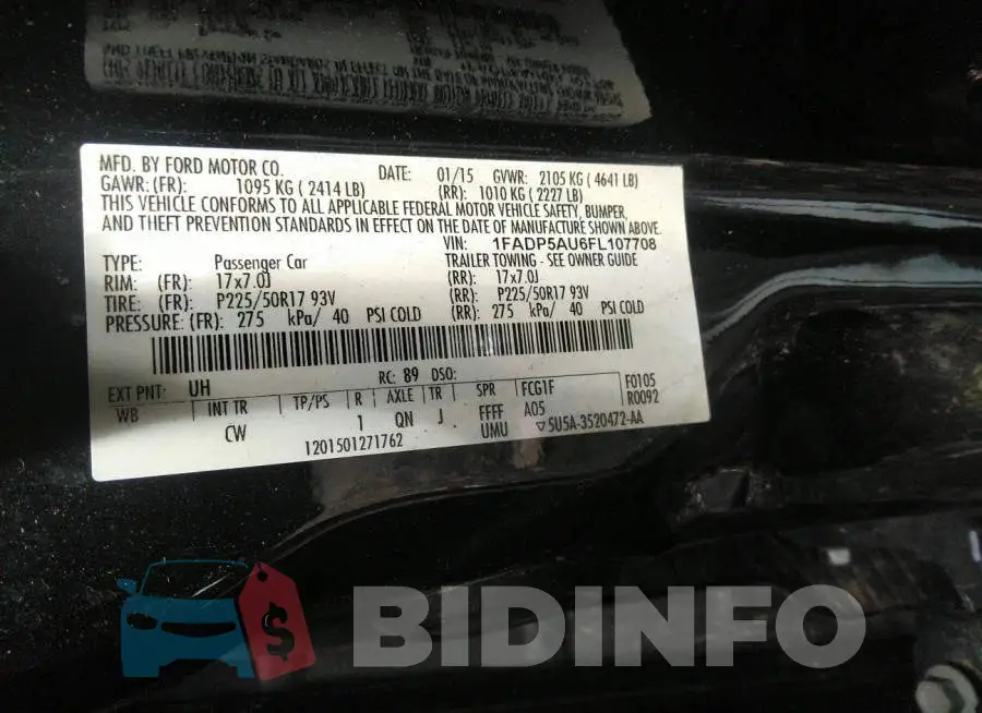 1FADP5AU6FL107708 Photo# 9