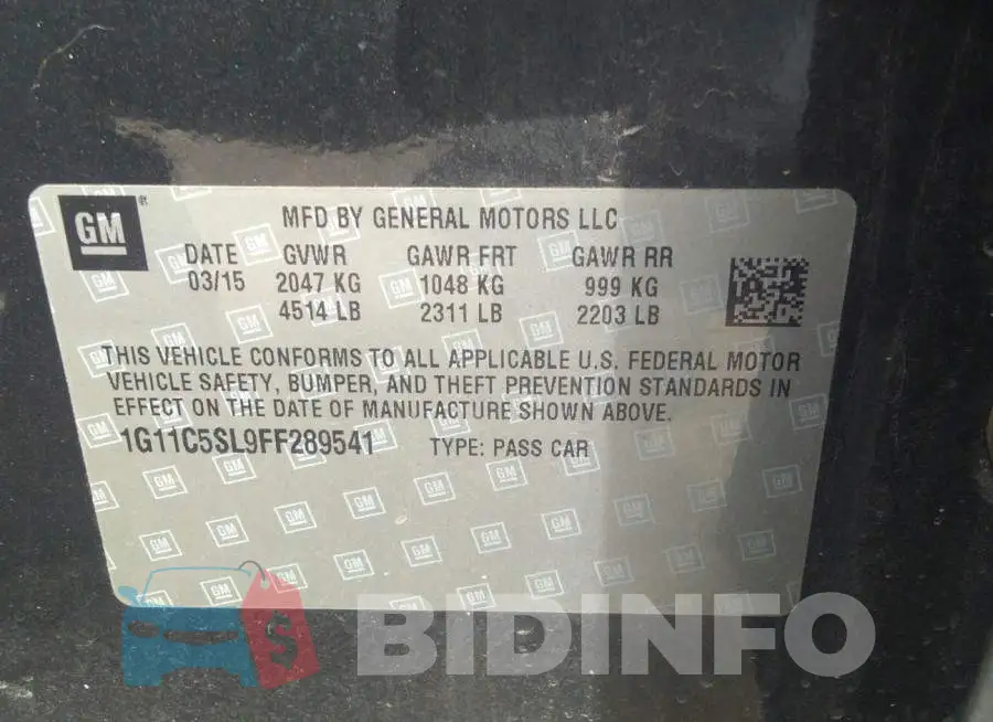 1G11C5SL9FF289541 Photo# 9