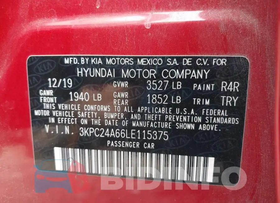 3KPC24A66LE115375 Photo# 9
