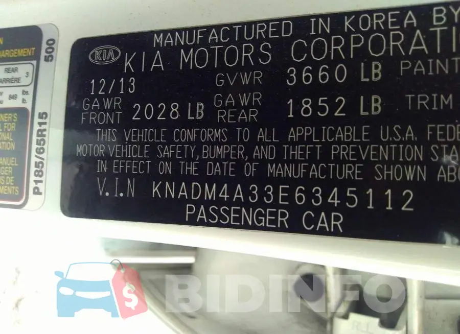 KNADM4A33E6345112 Photo# 9