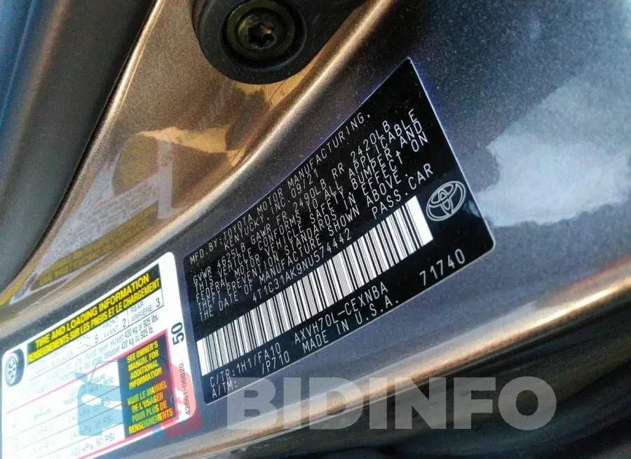 4T1C31AK9NU574442 Photo# 9