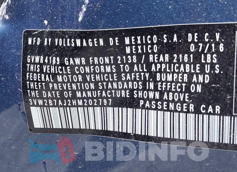 3VW2B7AJ2HM202797 Photo# 9