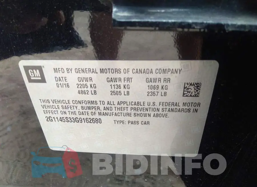 2G1145S33G9162680 Photo# 9