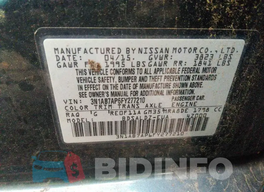 3N1AB7AP6FY277210 Photo# 9