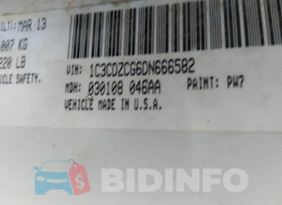 1C3CDZCG6DN666582 Photo# 9