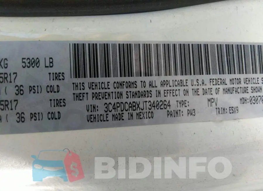 3C4PDCABXJT340264 Photo# 9