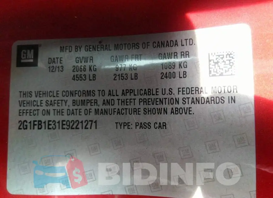 2G1FB1E31E9221271 Photo# 9