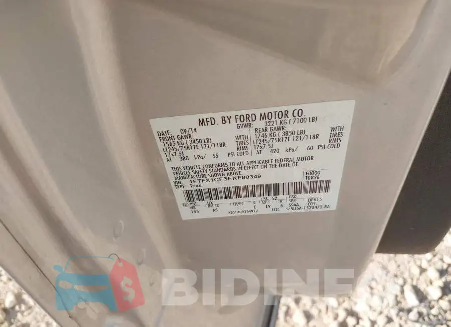 1FTFX1CF3EKF80349 Photo# 9
