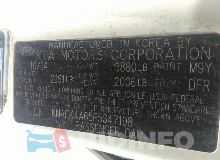 KNAFK4A65F5347198 Photo# 9