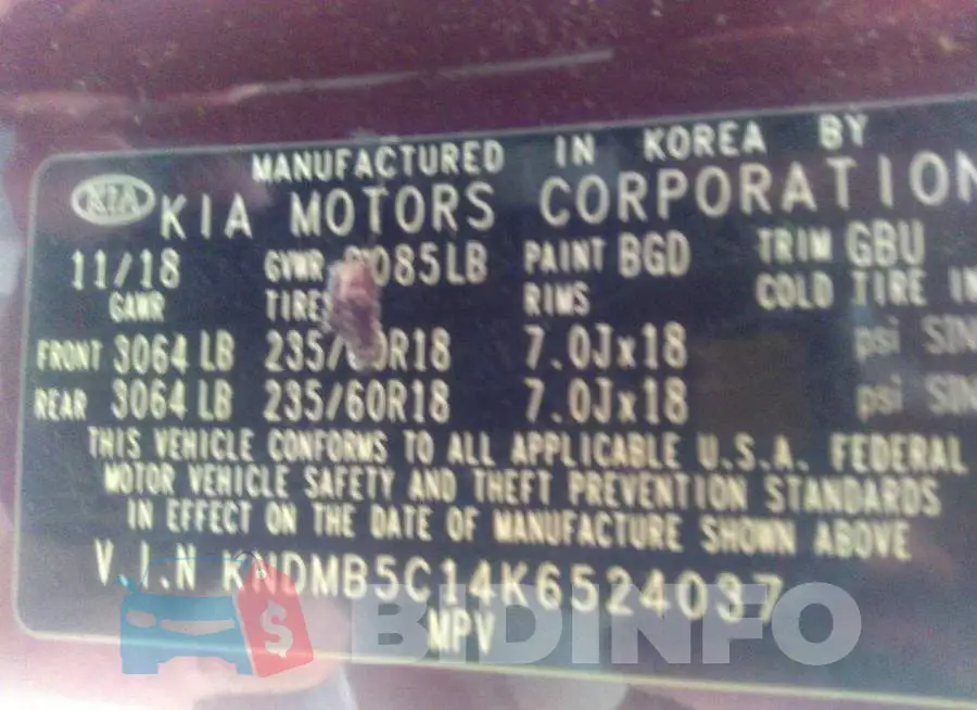KNDMB5C14K6524037 Photo# 9