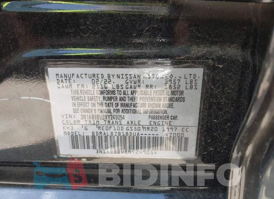3N1AB8BV8NY249054 Photo# 9