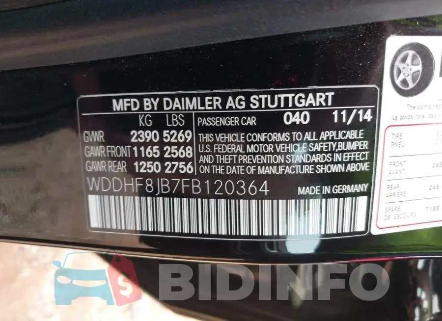 WDDHF8JB7FB120364 Photo# 9
