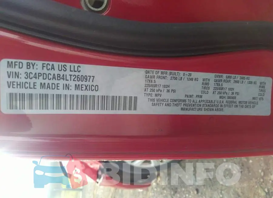3C4PDCAB4LT260977 Photo# 9