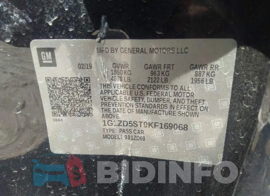 1G1ZD5ST9KF169068 Photo# 9