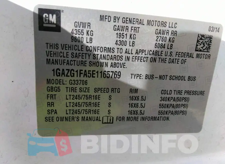 1GAZG1FA5E1165769 Photo# 9