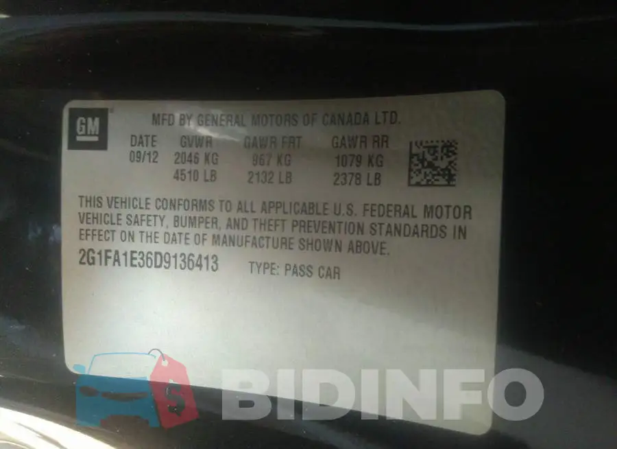 2G1FA1E36D9136413 Photo# 9