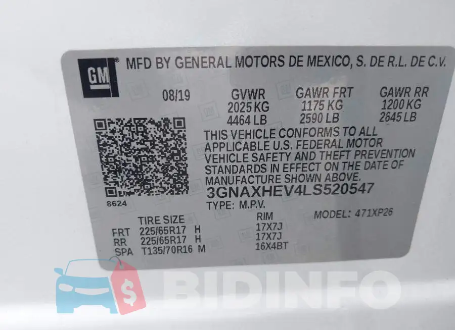 3GNAXHEV4LS520547 Photo# 9