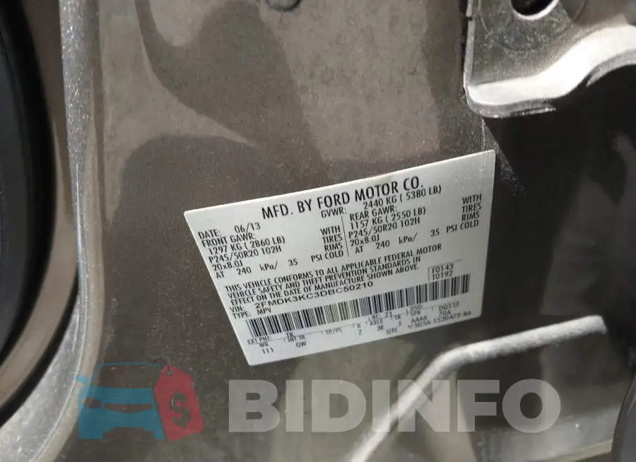 2FMDK3KC3DBC50210 Photo# 9