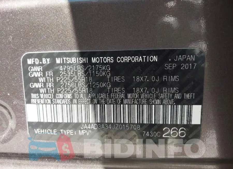 JA4AD3A34JZ015708 Photo# 9
