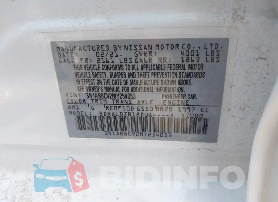 3N1AB8CV2MY254053 Photo# 9