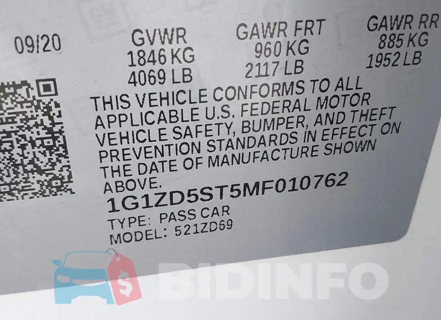 1G1ZD5ST5MF010762 Photo# 9