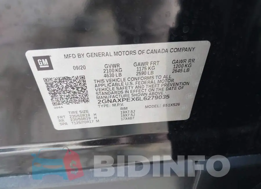2GNAXPEX6L6279035 Photo# 9