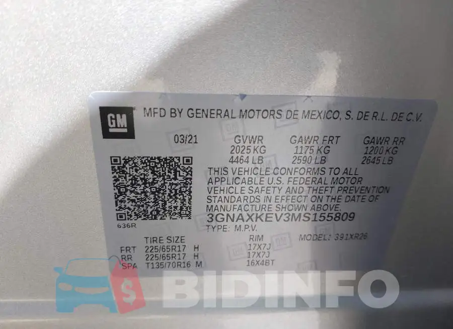 3GNAXKEV3MS155809 Photo# 9