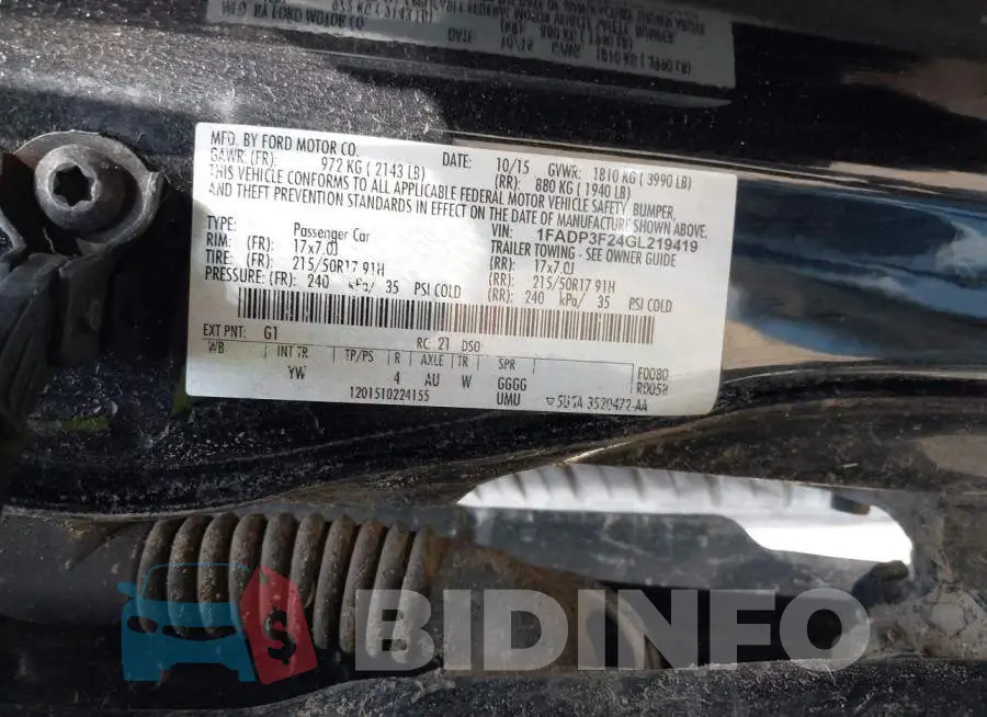 1FADP3F24GL219419 Photo# 9
