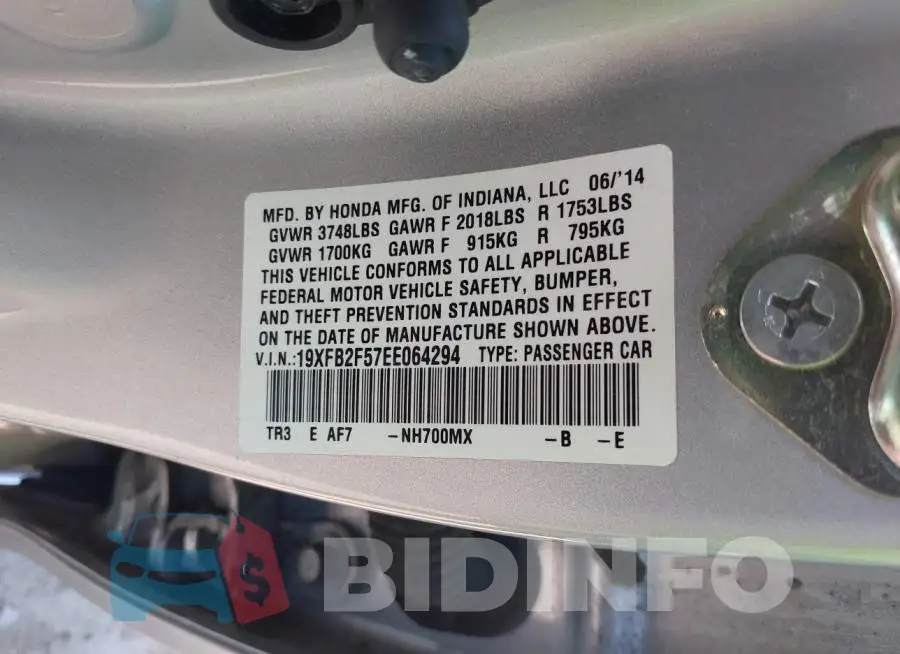 19XFB2F57EE064294 Photo# 9